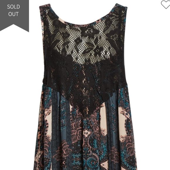 NWT Free People Count Me In Trapeze S Dress BLACK - Picture 5 of 10